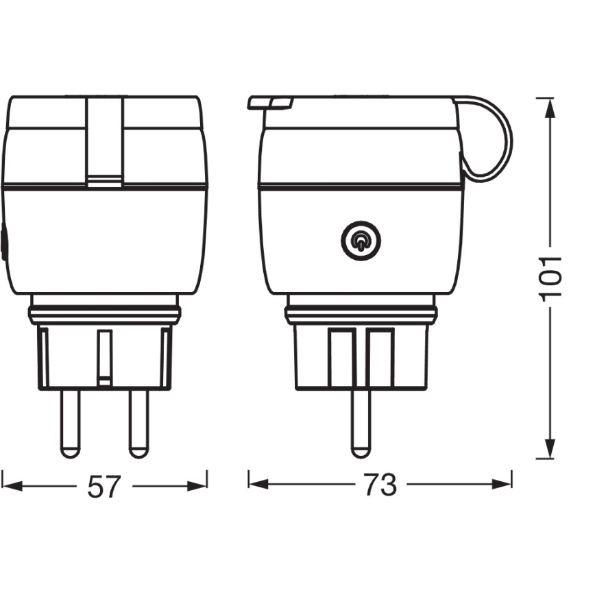 Osram - Chytrá venkovní zásuvka SMART+ MATTER SCHUKO 3680W/230V/16A IP44 Wi-Fi