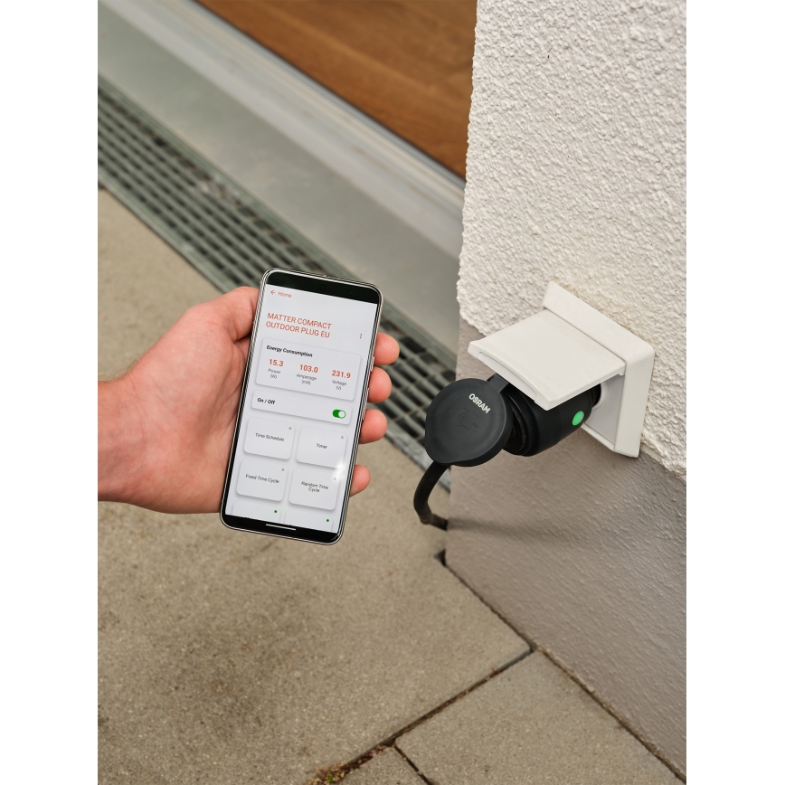 Osram - Chytrá venkovní zásuvka SMART+ SCHUKO 3680W/230V/16A IP44