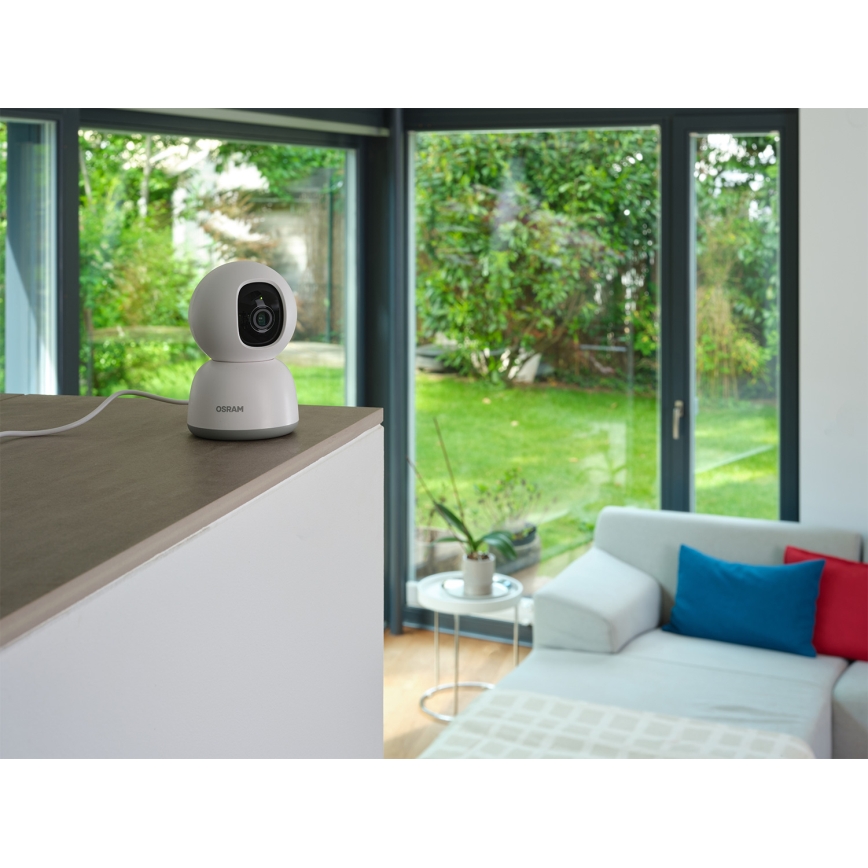 Osram - Chytrá vnitřní kamera 360° se senzorem 2K SMART+ 230V Wi-Fi