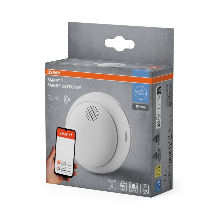 Osram - Detektor kouře SMART+ 3V Wi-Fi 1400 mAh