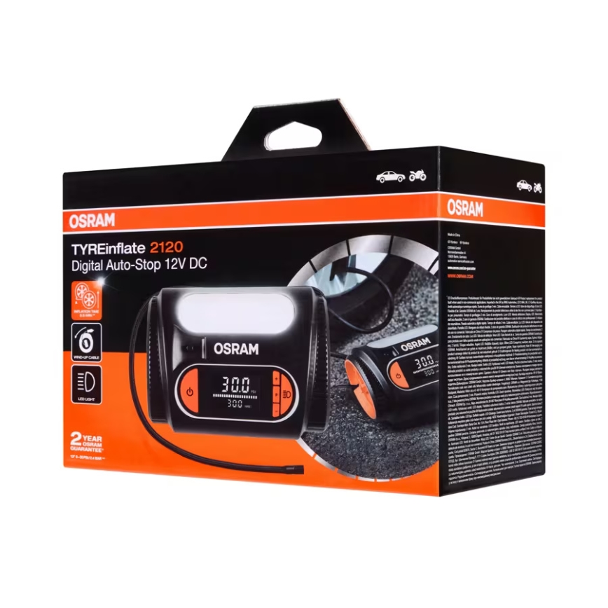Osram - Digitální kompresor TYREinflate 2120 180W/12V