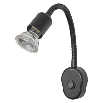Osram - Flexibilní nástěnná lampa PLUG TUBE FLEX 1xGU10/5W/230V černá