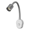 Osram - Flexibilní nástěnná lampa PLUG TUBE FLEX 1xGU10/5W/230V matný chrom/bílá