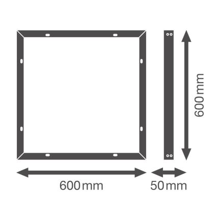 Osram - Kovový rám pro instalaci LED panelů ESSENTIAL 60x60 cm bílá