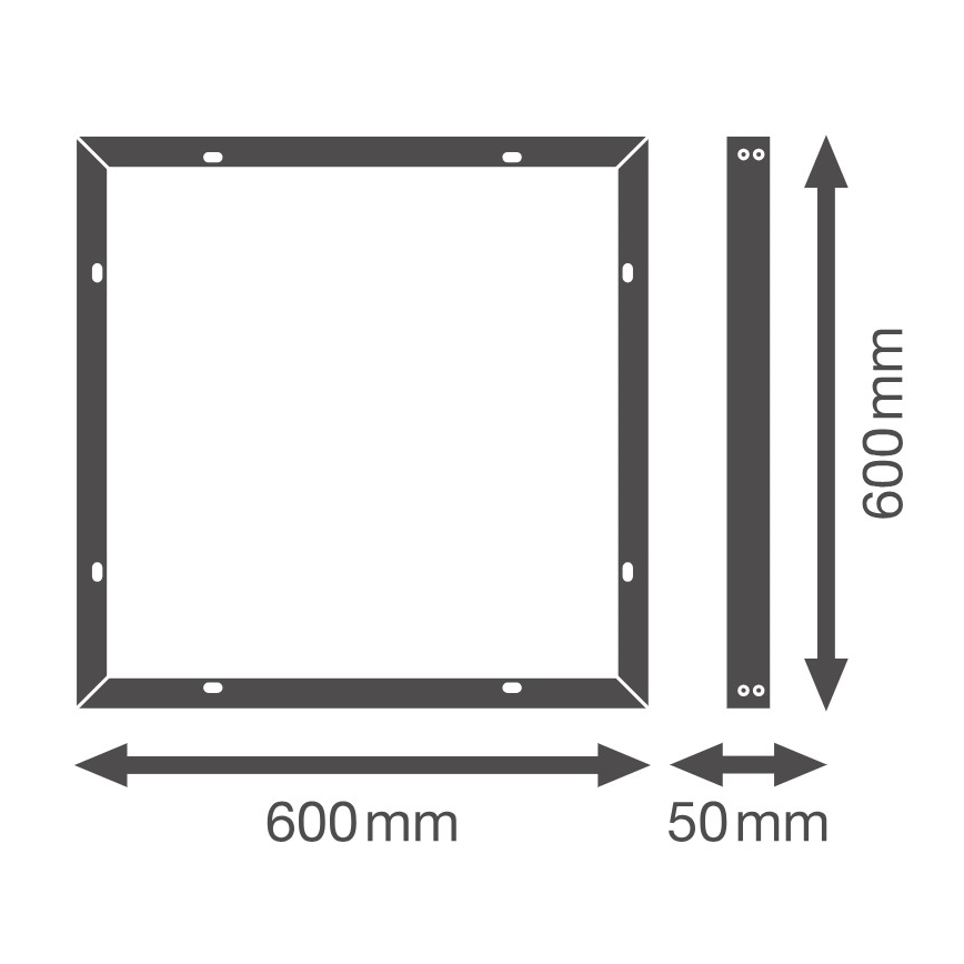 Osram - Kovový rám pro instalaci LED panelů ESSENTIAL 60x60 cm bílá
