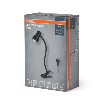 Osram - Lampa s klipem CLIP STEP FLEX 1xGU10/5W/230V černá