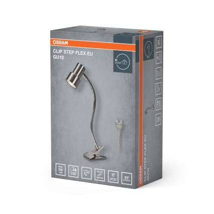 Osram - Lampa s klipem CLIP STEP FLEX 1xGU10/5W/230V matný chrom