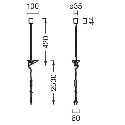Osram - Lampa s klipem CLIP TUBE FLEX 1xGU10/5W/230V černá