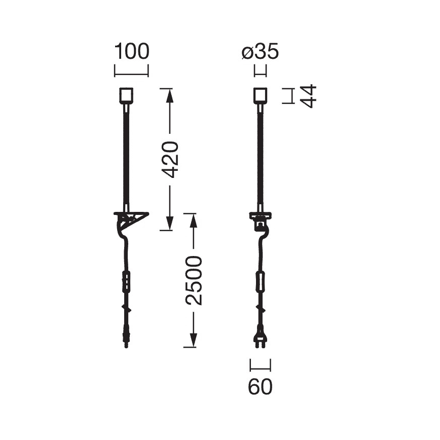 Osram - Lampa s klipem CLIP TUBE FLEX 1xGU10/5W/230V černá