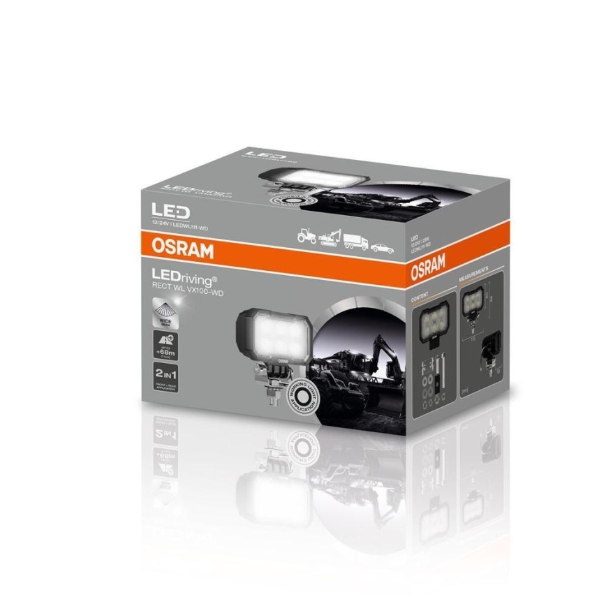 Osram - LED Bodové svítidlo pro automobil RECT WL VX100-WD LED/26W/12/24V IP69 6000K