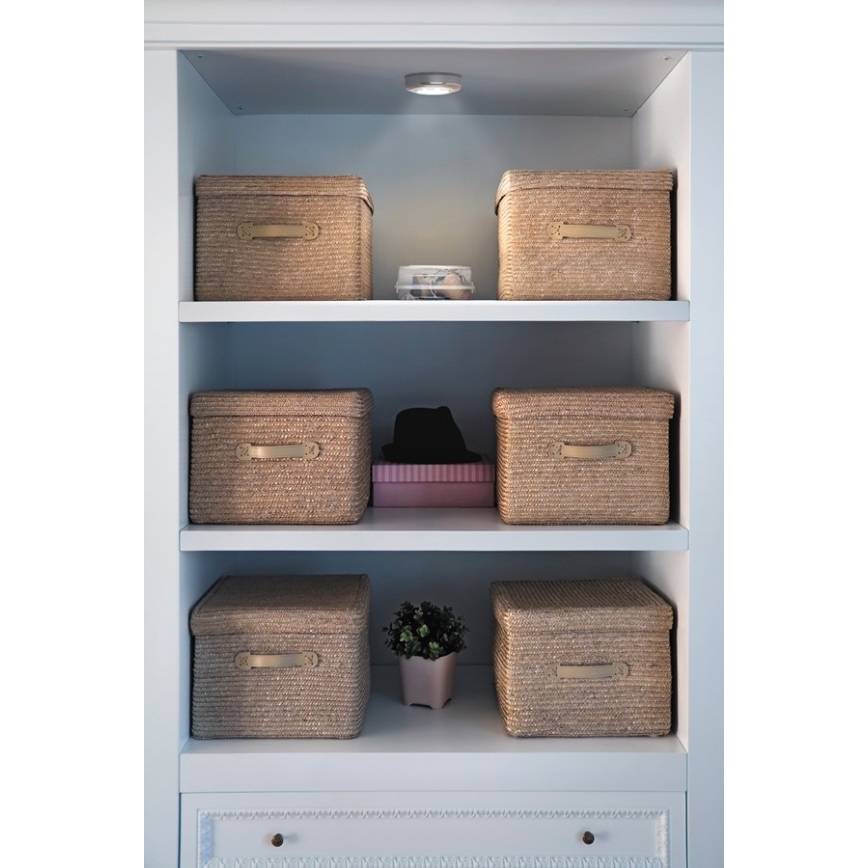 Osram - LED Dotykové orientační svítidlo DOT-IT LED/0,2W/3xAAA pr. 6,8 cm stříbrná