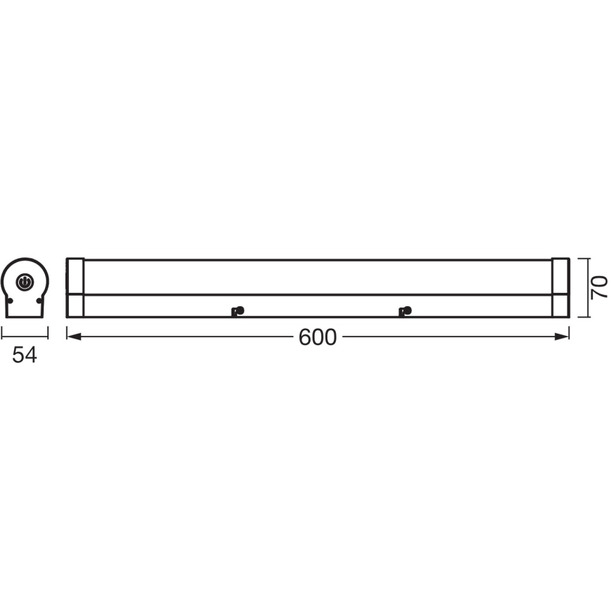 Osram - LED Stmívatelné koupelnové osvětlení zrcadla ORBIS TUBE LED/12W/230V 3000/4000K 60 cm IP44 matný chrom