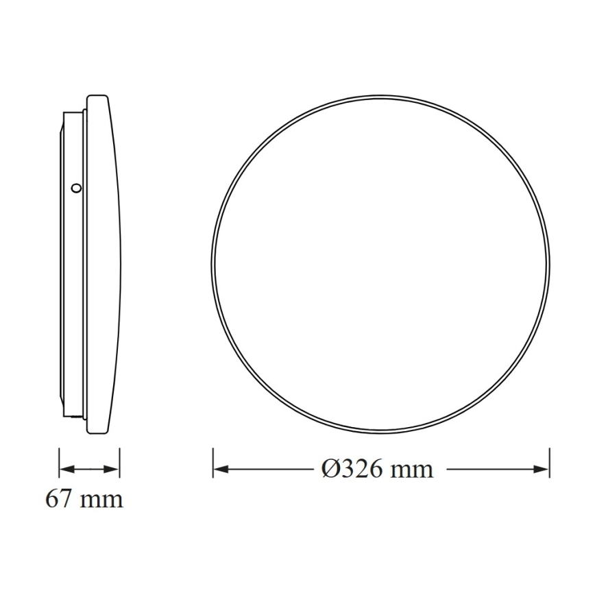 Osram - LED Koupelnové stropní svítidlo CEILING ROUND LED/18W/230V 6500K pr. 33 cm IP44 bílá
