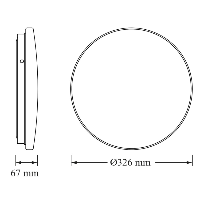 Osram - LED Koupelnové stropní svítidlo CEILING ROUND LED/18W/230V 4000K pr. 33 cm IP44 bílá