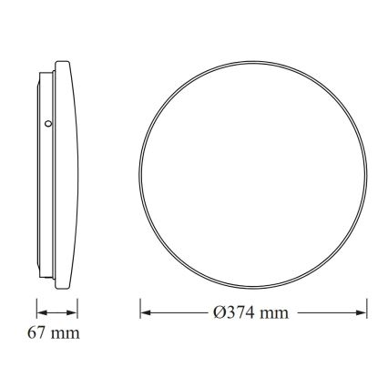Osram - LED Koupelnové stropní svítidlo CEILING ROUND LED/24W/230V 6500K pr. 37 cm IP44 bílá