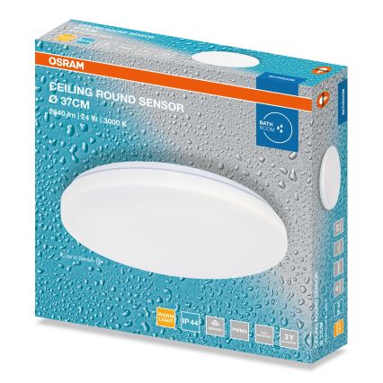 Osram - LED Koupelnové stropní svítidlo se senzorem soumraku CEILING ROUND LED/24W/230V 3000K pr. 37 cm IP44 bílá