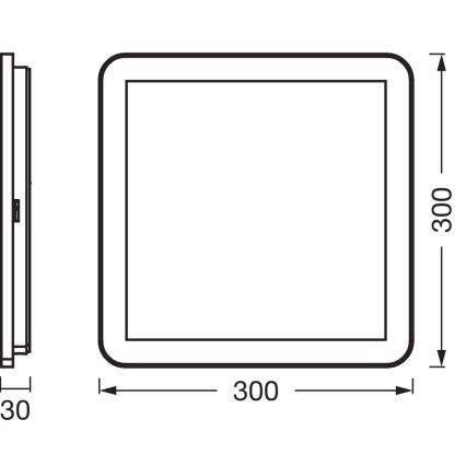 Osram - LED Koupelnové stropní svítidlo ORBIS DISC LED/22W/230V 3000/4000K 30x30 cm IP44 bílá