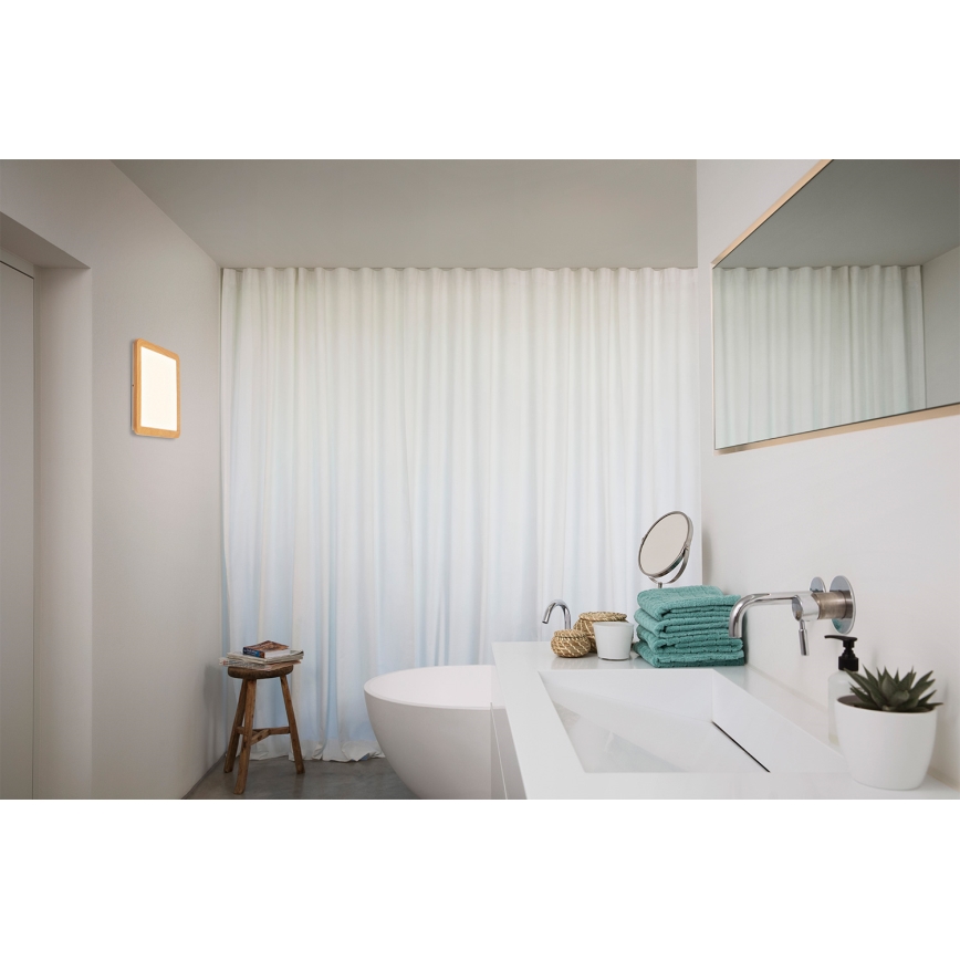 Osram - LED Koupelnové stropní svítidlo ORBIS DISC LED/22W/230V 3000/4000K 30x30 cm IP44 hnědá