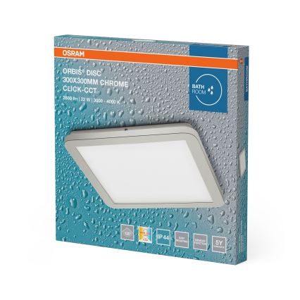 Osram - LED Koupelnové stropní svítidlo ORBIS DISC LED/22W/230V 3000/4000K 30x30 cm IP44 nerez