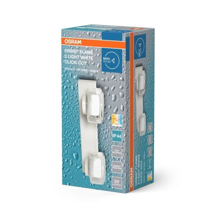 Osram - LED Koupelnové nástěnné svítidlo ORBIS FLAME 2xLED/5,5W/230V IP44 bílá