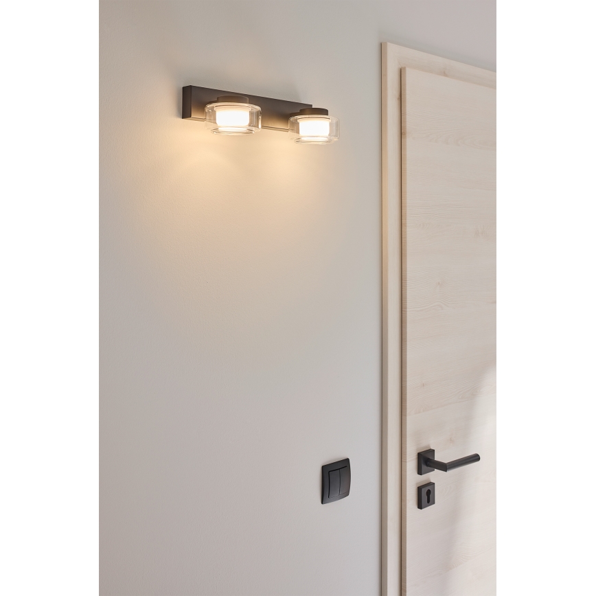 Osram - LED Koupelnové nástěnné svítidlo ORBIS FLAME 2xLED/5,5W/230V 3000/4000K IP44 černá