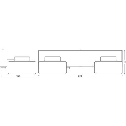 Osram - LED Koupelnové nástěnné svítidlo ORBIS FLAME 2xLED/5,5W/230V 3000/4000K IP44 černá