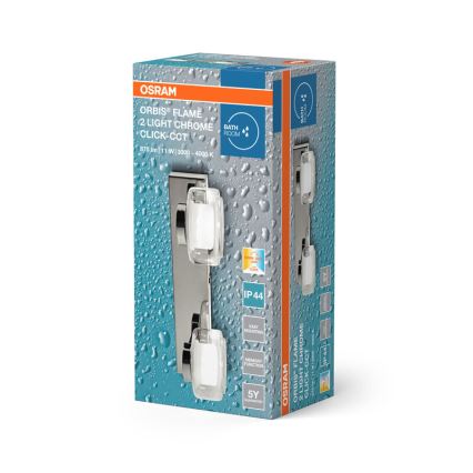 Osram - LED Koupelnové nástěnné svítidlo ORBIS FLAME 2xLED/5,5W/230V 3000/4000K IP44 lesklý chrom