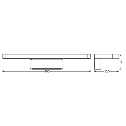 Osram - LED Koupelnové osvětlení zrcadla DISC BAR LED/7W/230V 3000/4000K 40 cm IP44 lesklý chrom