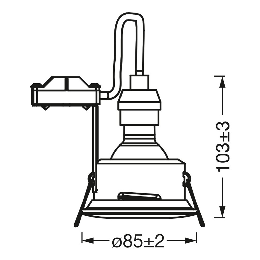 Osram - LED Koupelnové podhledové svítidlo SPOT 1xGU10/4,3W/230V 2700K CRI 90 pr. 8,5 cm IP65 bílá