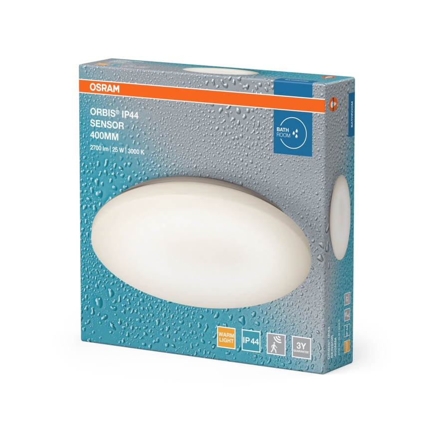 Osram - LED Koupelnové stropní svítidlo se senzorem pohybu a soumraku ORBIS LED/25W/230V IP44