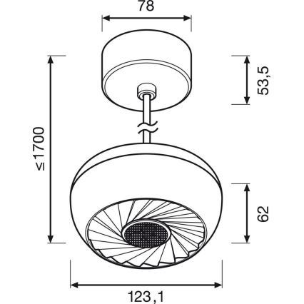 Osram - LED Lustr na lanku CALYX-P LED/10W/230V
