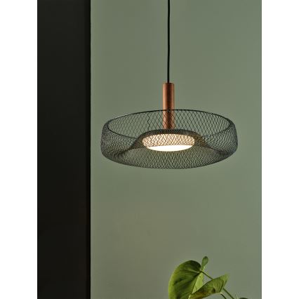Osram - LED Lustr na lanku DECOR MESH LED/18,5W/230V pr. 40 cm černá/kaučukovník