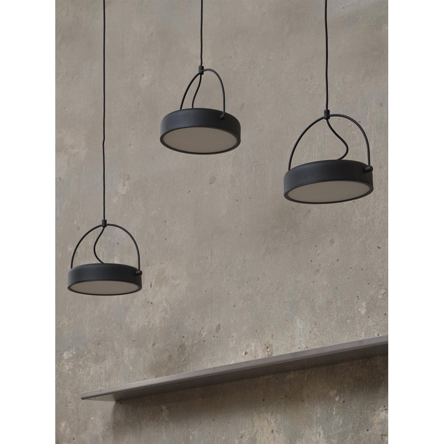 Osram - LED Lustr na lanku DECOR PUCK 3xLED/12W/230V CRI 90 černá