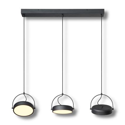 Osram - LED Lustr na lanku DECOR PUCK 3xLED/12W/230V CRI 90 černá