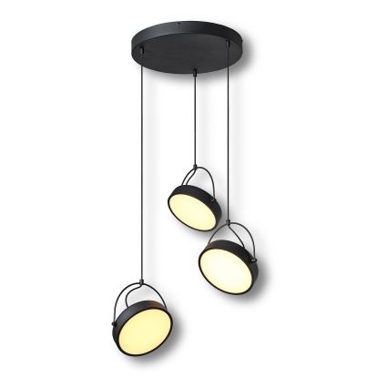 Osram - LED Lustr na lanku DECOR PUCK 3xLED/12W/230V CRI 90 černá