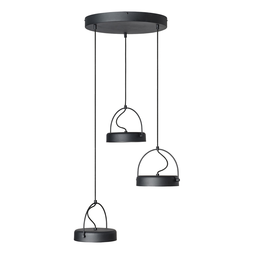 Osram - LED Lustr na lanku DECOR PUCK 3xLED/12W/230V CRI 90 černá