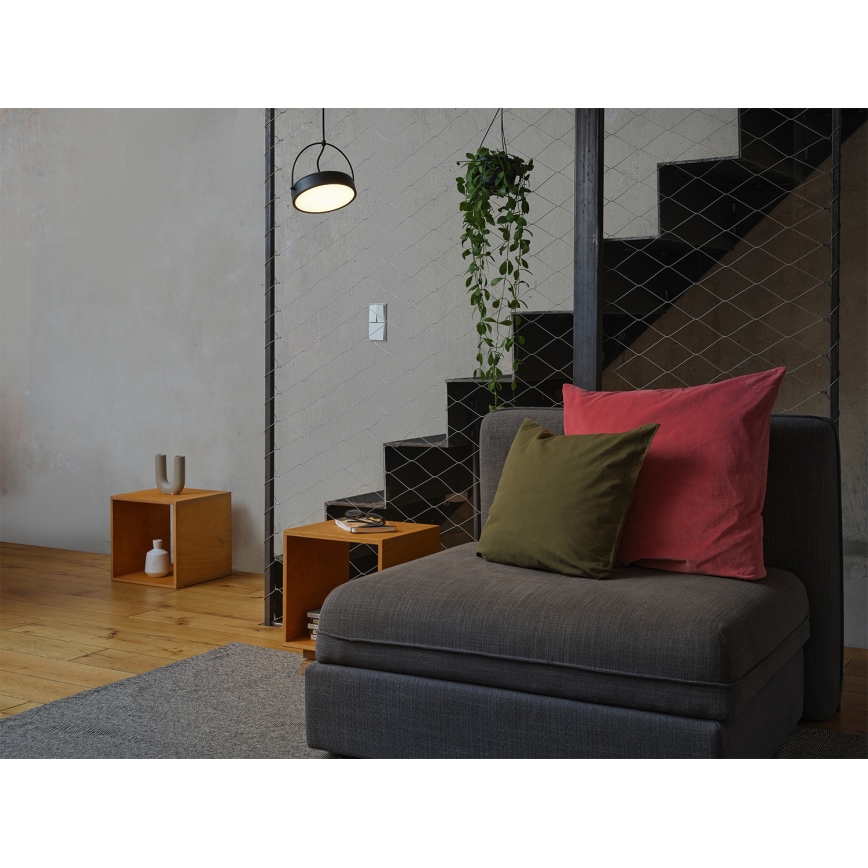 Osram - LED Lustr na lanku DECOR PUCK LED/12W/230V CRI 90 černá