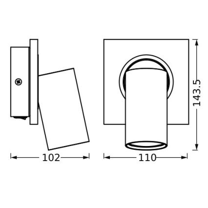 Osram - LED Nástěnné bodové svítidlo DECOR MERCURY 1xGU10/3,4W/230V