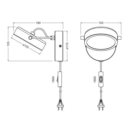 Osram - LED Nástěnné svítidlo DECOR PUCK LED/11W/230V černá