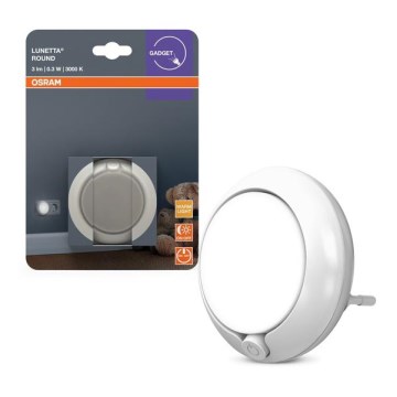 Osram - LED Noční světlo se senzorem LUNETTA LED/0,3W/230V 3000K