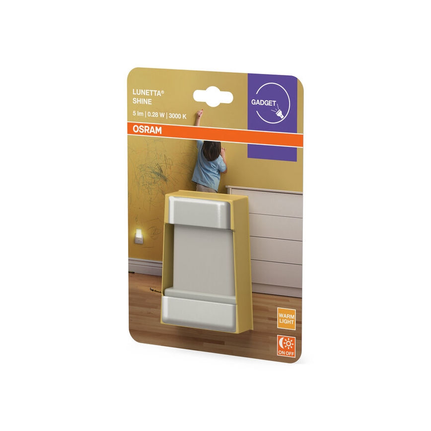 Osram - LED Noční světlo se senzorem soumraku LUNETTA LED/0,28W/230V 3000K