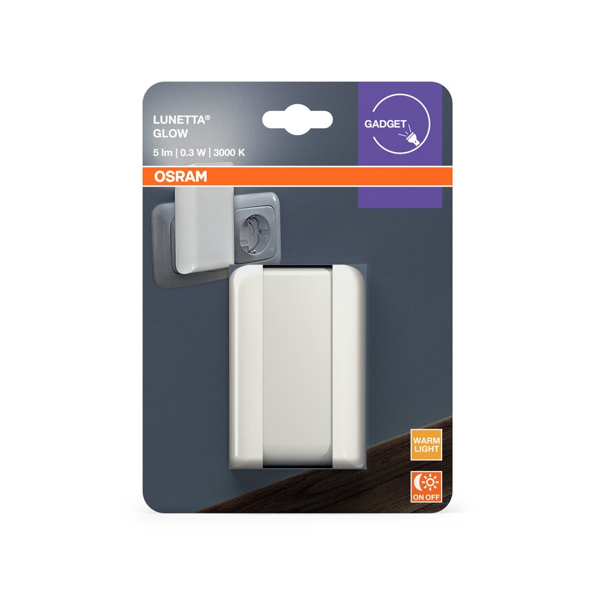 Osram - LED Noční světlo se senzorem soumraku LUNETTA LED/0,3W/230V