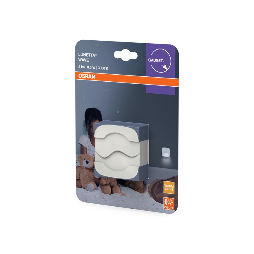 Osram - LED Noční svítidlo do zásuvky se senzorem soumraku LUNETTA LED/0,5W/230V