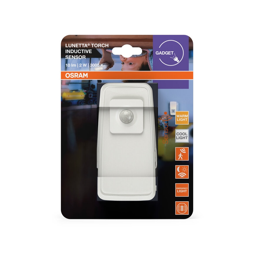 Osram - LED Orientační svítidlo do zásuvky se senzorem LUNETTA LED/2W/230V