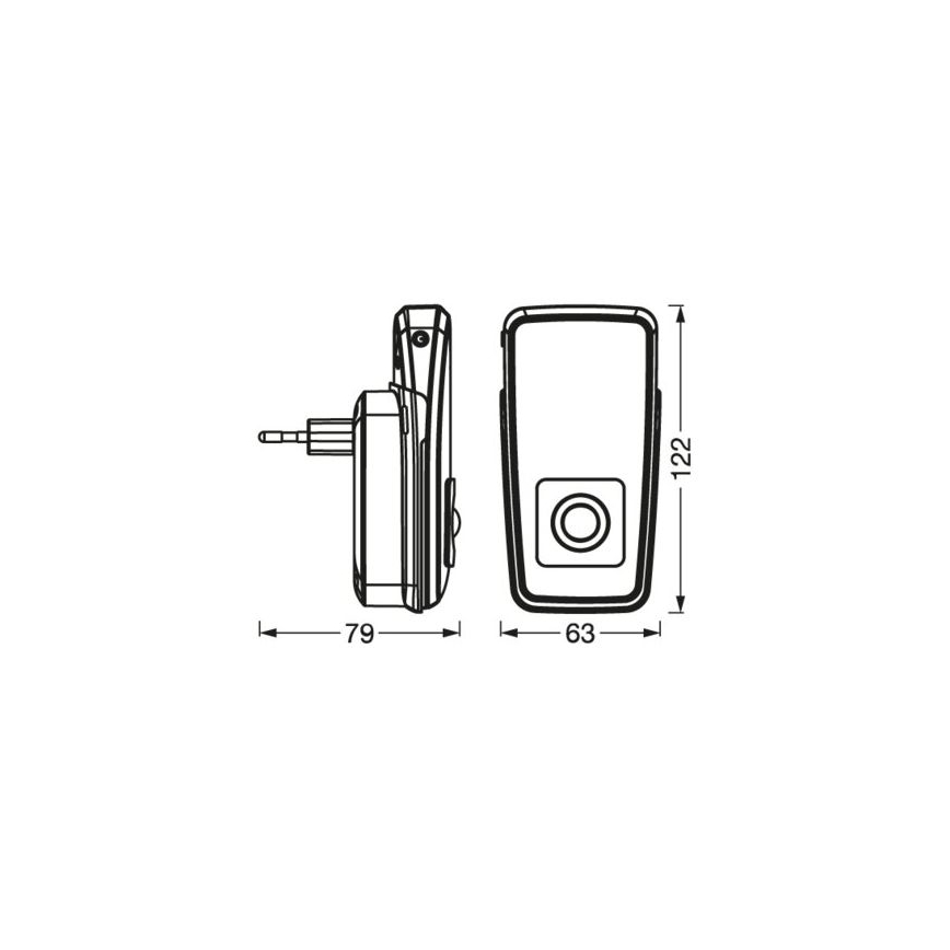 Osram - LED Orientační svítidlo do zásuvky se senzorem LUNETTA LED/2W/230V