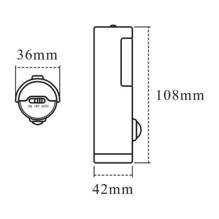 Osram - LED Orientační svítidlo se senzorem NIGHTLUX LED/0,35W/3xAAA IP54 bílá