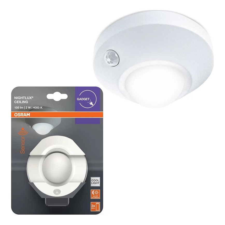 Osram - LED Orientační svítidlo se senzorem NIGHTLUX LED/2W/3xAA bílá