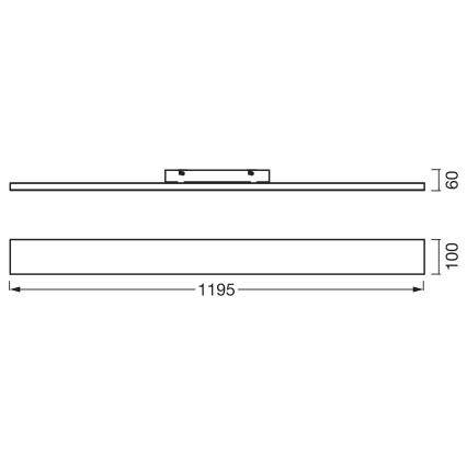Osram - LED Panel přisazený PLANON LED/30W/230V 3000K 10x120 cm bílá