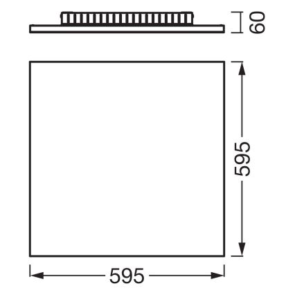 Osram - LED Panel přisazený PLANON LED/40W/230V 3000K 60x60 cm bílá