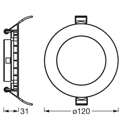 Osram - LED Podhledové svítidlo SLIM LED/8W/230V 3000K